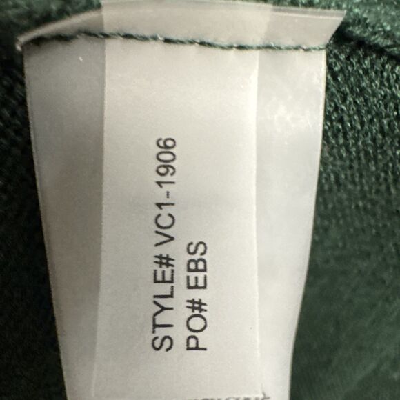 Vince Camuto Green Sweater Dress Balloon Sleeves Size L Stretch Knit Knee Long - Picture 7 of 8